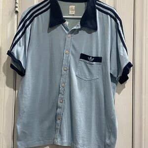 Vintage Adidas 60’-70’ Botton up polo shirt Men’s size XL